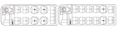 小型観光バス　座席表