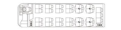 中型観光バス　座席表